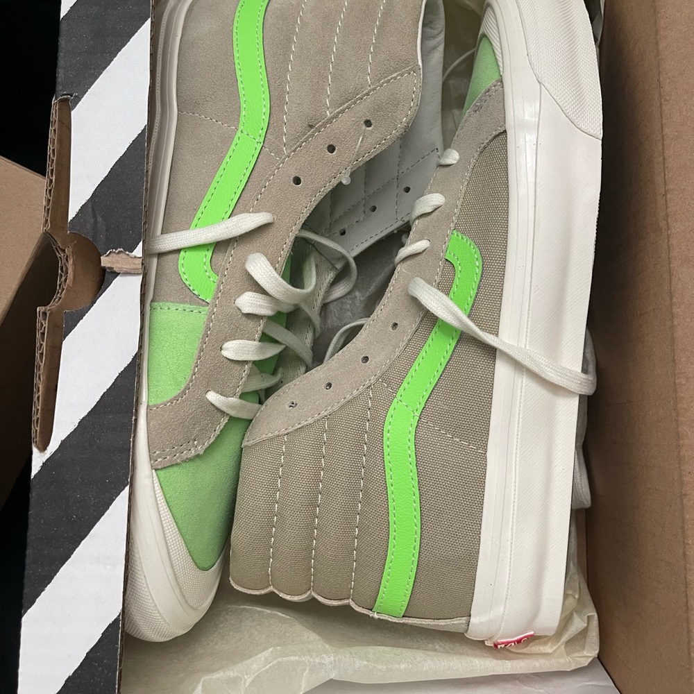 Vans Green and Tan Athletic Shoes